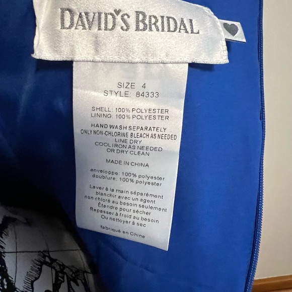 David’s Bridal One Shoulder Short Bridesmaid Dress NWT - Picture 8 of 9